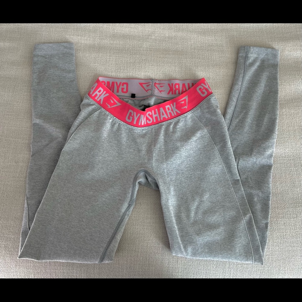 Gymshark flex leggings gray pink seamless